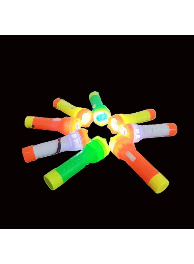 Creative Product Jq-868 Led Plastic Strong Light Flashlight Micro-Business Drainage Convenient Portable-Color:White  - Image 2