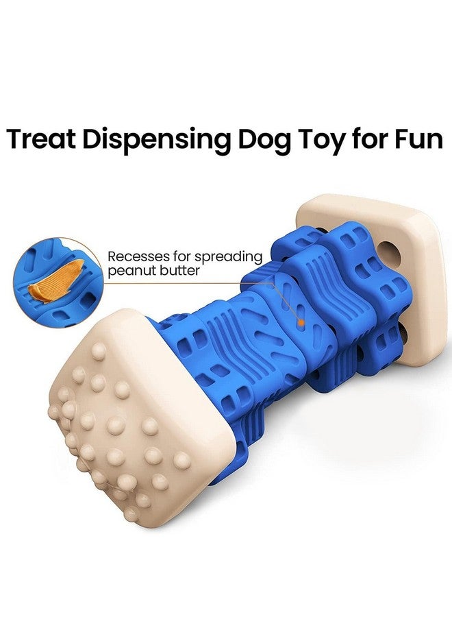 اوزوم ألعاب مضغ متينة وقوية للكلاب للمضغ العدواني، ألعاب ألغاز للكلاب بنكهة لحم البقر، مطاطية آمنة وغير قابلة للتدمير للكلاب الكبيرة والمتوسطة والصغيرة - أزرق - Image 3