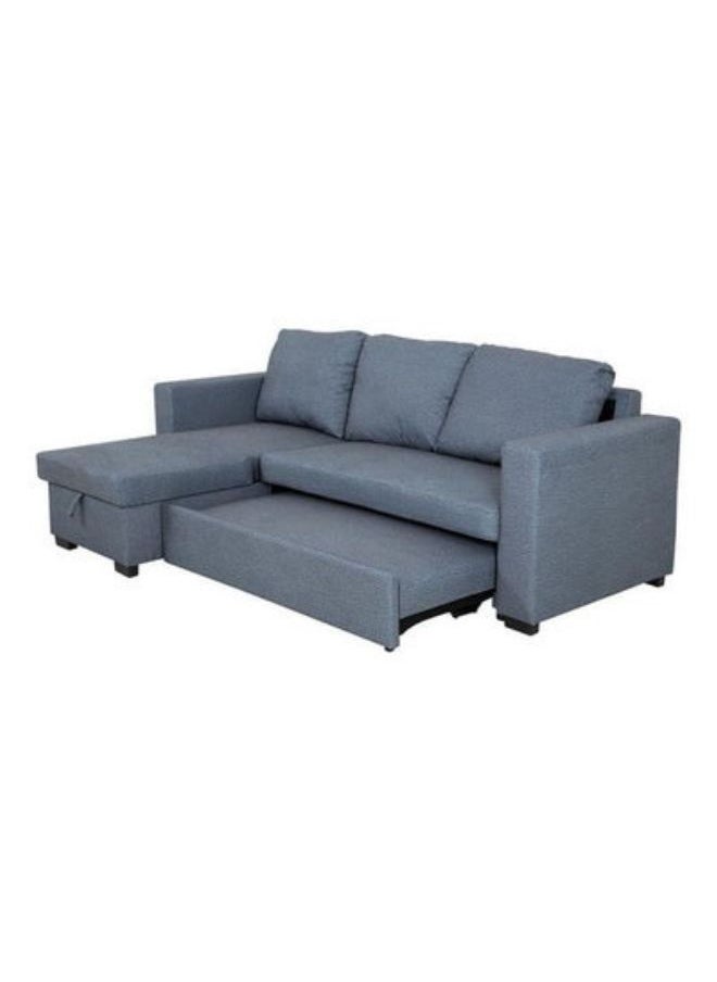 KARNAK Diwan Sofa Bed With Cushions L-Shaped Storage Space | Convertible Living Room Furniture 3 Seater Grey 210X160X95 Cm  - Image 4