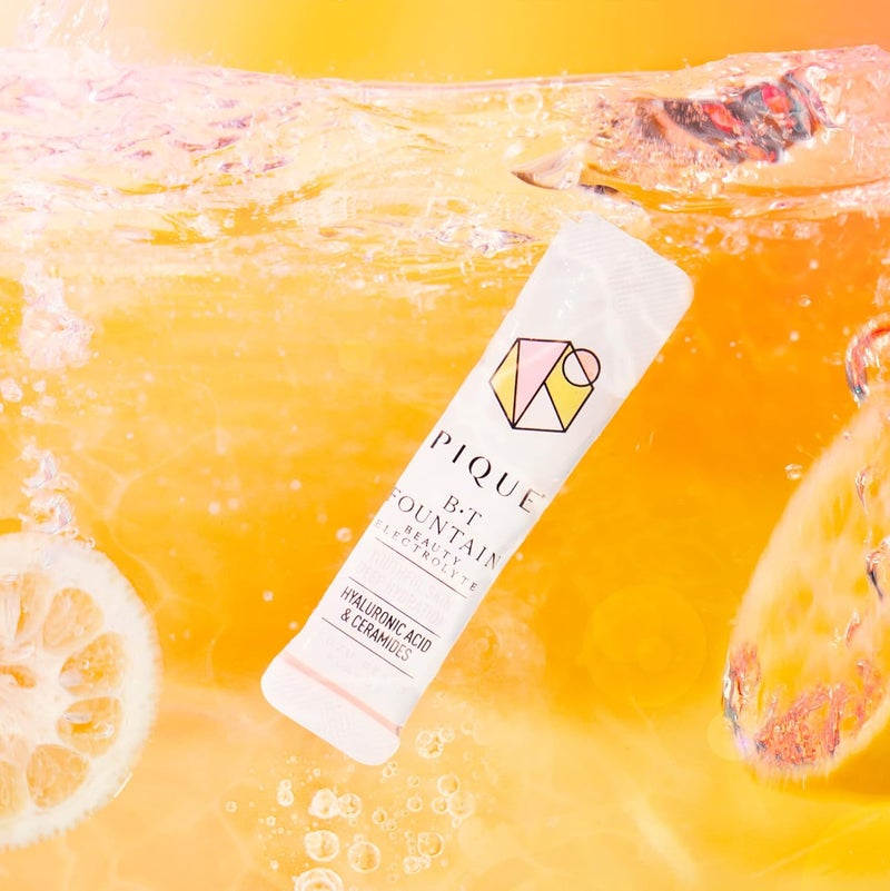 PIQUE مسحوق بيك BT فاونتين بيوتي للإلكتروليتات  مسحوق ترطيب مع حمض الهيالورونيك والسيراميدات والمغنيسيوم لبشرة مرطبة ومرنة  بدون سكر مضاف  28 علبة فردية  عبوة من 1 - Image 5