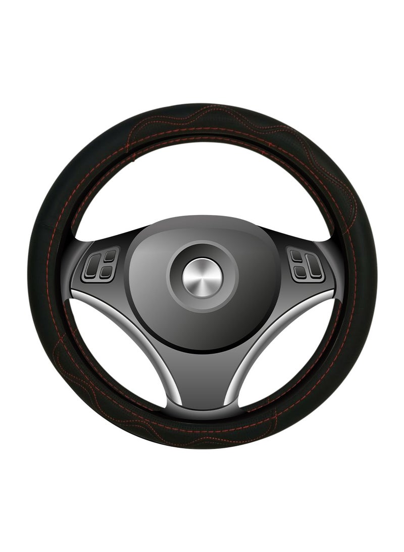 MOB Steering Wheel Cover PU Leather Anti-Slip Car Steering Wheel Cover Car Handle Cover - Image 4