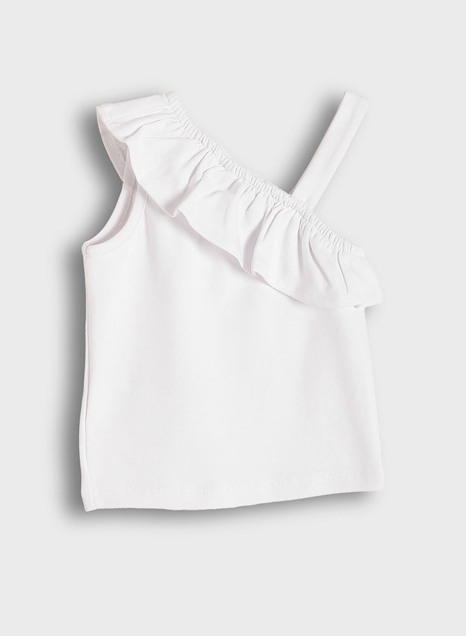 LC WAIKIKI Girl's' Ruffle Cotton Summer Top - Image 1