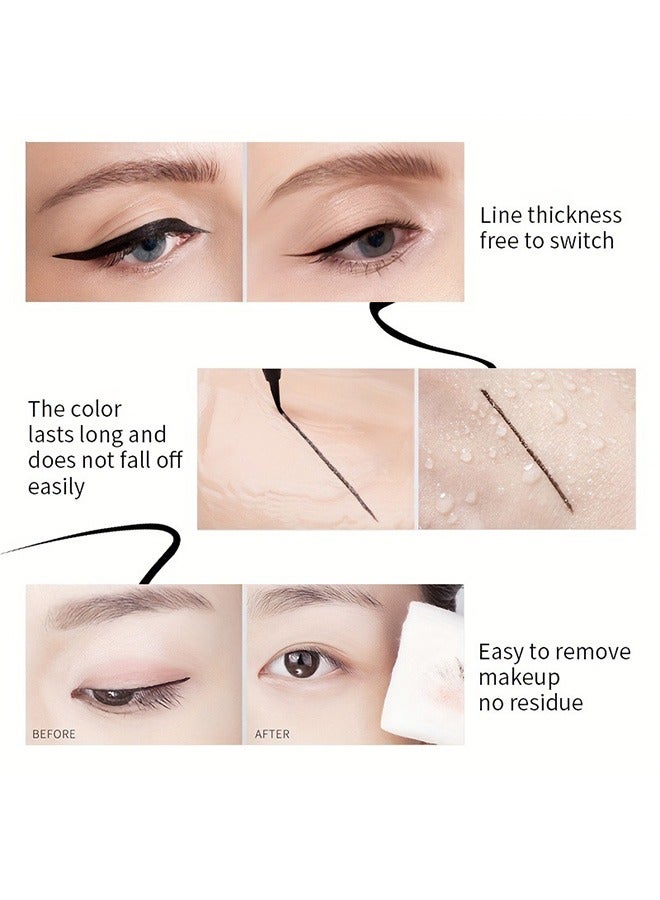 Ushas Long-lasting Matte Liquid Eyeliner, Waterproof Ink Liner, Smudge-Proof Professional Makeup Eye Liner Pencil for Women Easy to Use (Black) - Image 5