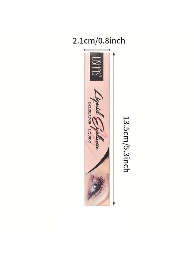 Ushas Long-lasting Matte Liquid Eyeliner, Waterproof Ink Liner, Smudge-Proof Professional Makeup Eye Liner Pencil for Women Easy to Use (Black) - Image 2