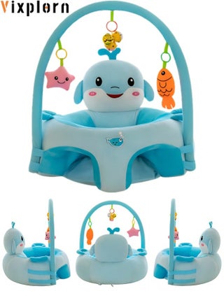 Blue cute dolphin pattern