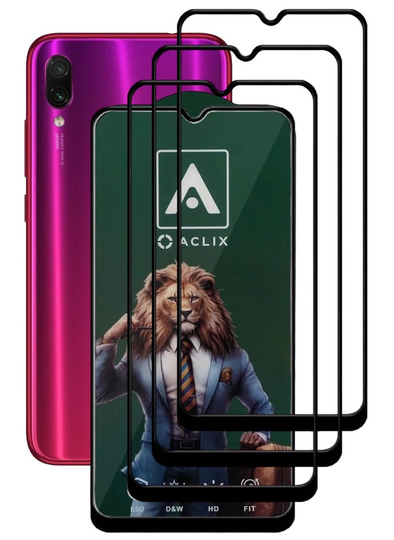 ACLIX 3 Pieces Antistatic ESD Dustproof Premium Quality High Definition Tempered Glass Screen Protector Designed For Xiaomi Redmi Note 7 - Image 1