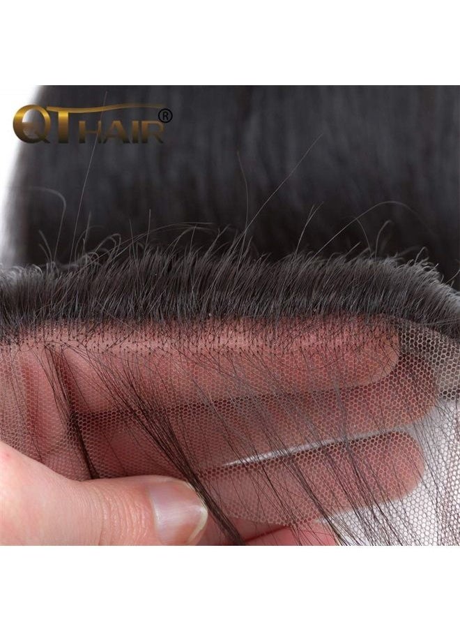 QTHAIR - Body Wave Closure 4x4 Free Part Transparent HD Lace Closure Brazilian Human Hair Closure Body Wave Lace QTHAIR 12A Brazilian Body Wave Human Hair Lace Closure(20") 100% Unprocessed Brazilian Body Wave - Image 1