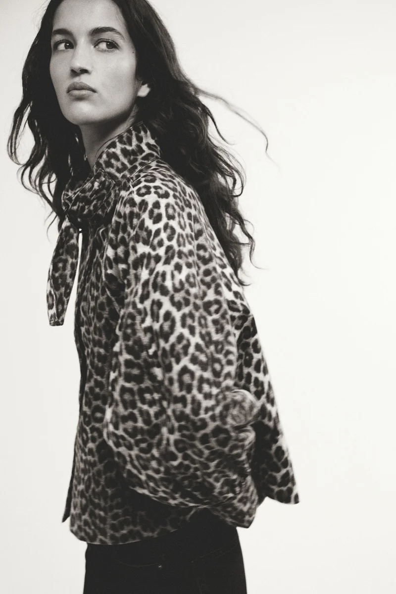H&M  Printed balloon-sleeved jacket for Women | Best Price UAE
