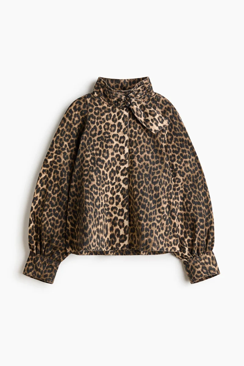 H&M  Printed balloon-sleeved jacket for Women | Best Price UAE