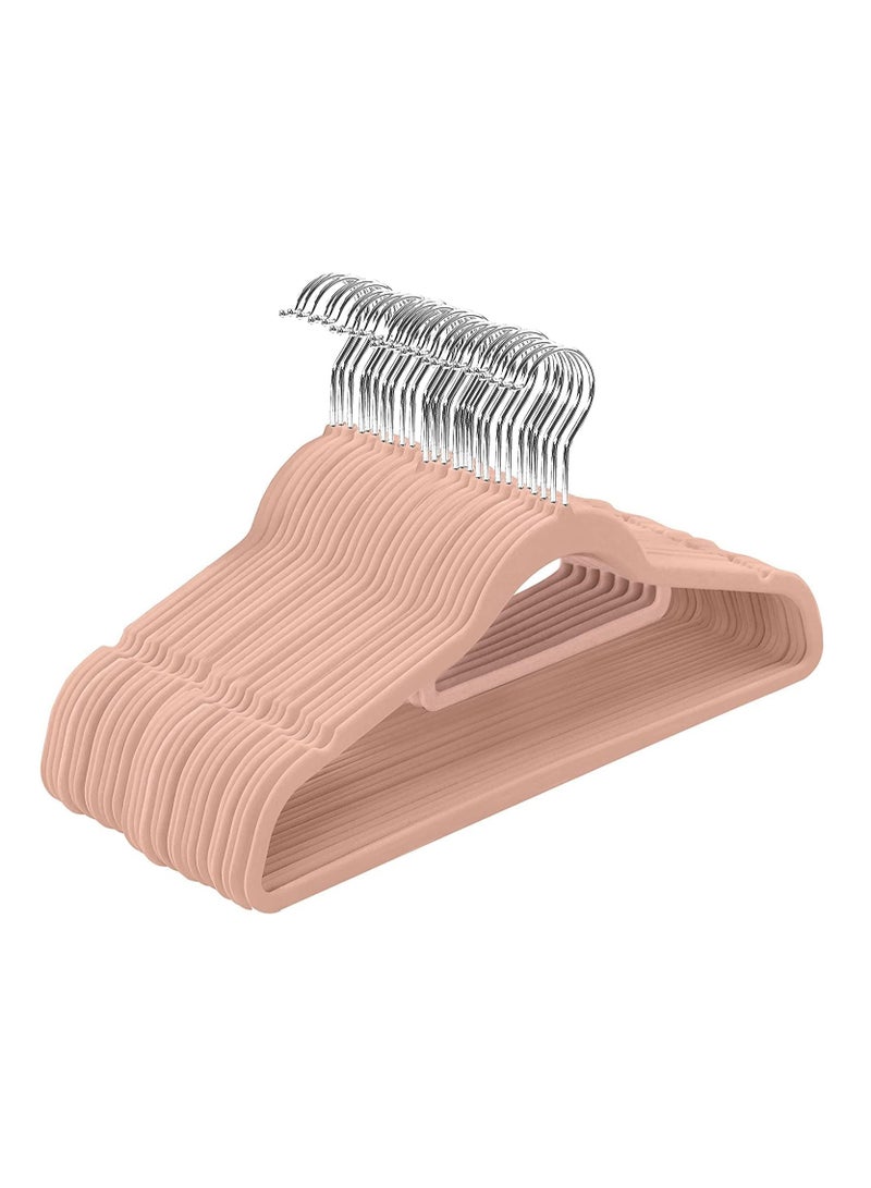 Cool Baby Premium Non Slip Velvet Hangers - Heavy Duty - Coat Suit Hangers (Pink Pack of 50) - Image 1