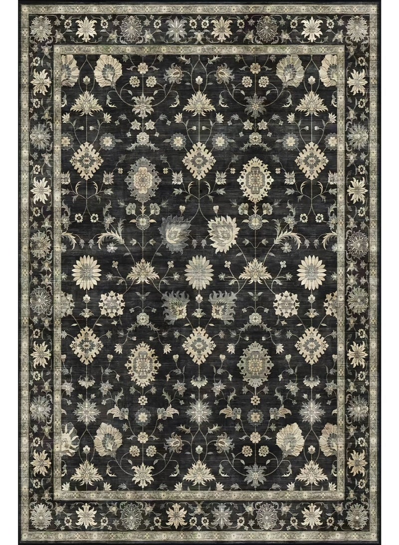 Large Area rug, Ideal for European-Style Living Rooms, Featuring Light Luxury Turkish Ethnic Style, 200CM×140CM, Made of Crystal Velvet - Image 3