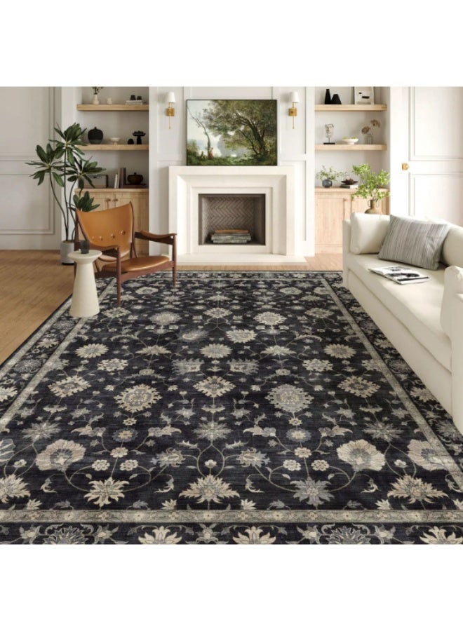 Large Area rug, Ideal for European-Style Living Rooms, Featuring Light Luxury Turkish Ethnic Style, 200CM×140CM, Made of Crystal Velvet - Image 1