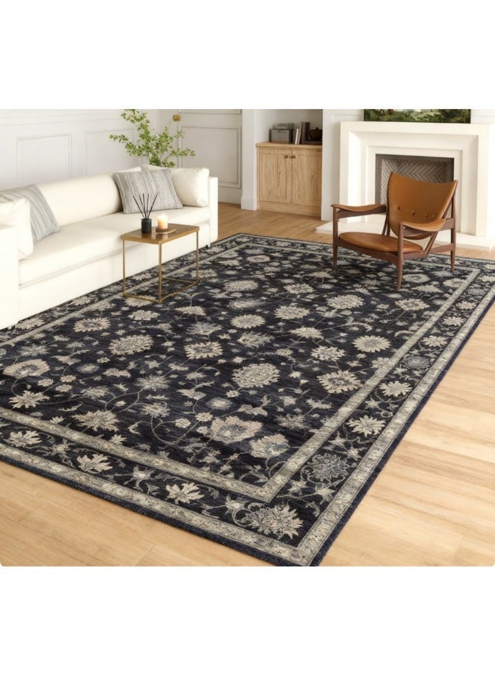 Large Area rug, Ideal for European-Style Living Rooms, Featuring Light Luxury Turkish Ethnic Style, 200CM×140CM, Made of Crystal Velvet - Image 5