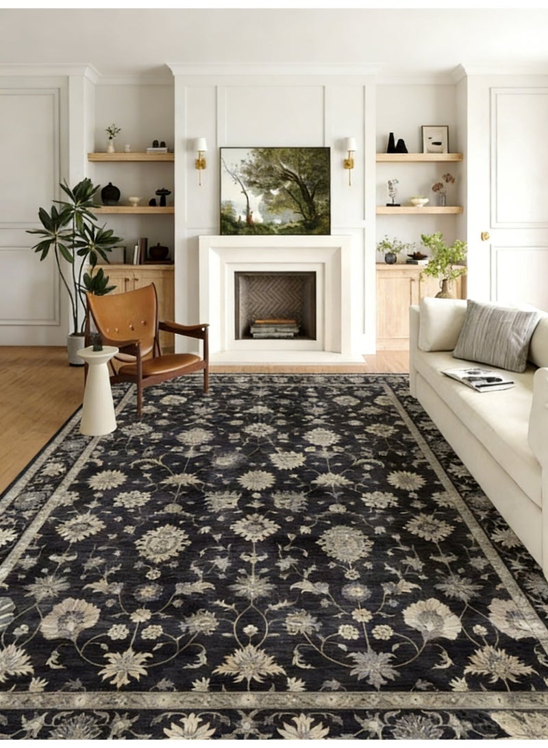 سجادة مساحات واسعة، مناسبة تمامًا لغرف المعيشة الأوروبية، تتميز بأسلوب تركي عرقي فخامة خفيفة، مقاس 200سم×140سم، مصنوعة من القماش الكريستالي الناعم - Image 2