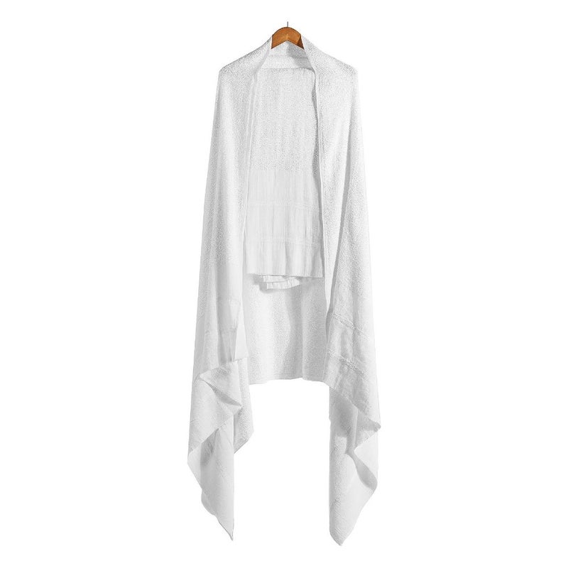 Ihram Attire for Men for Hajj and Umrah - 2-Piece Bath Towel Set - Hygienic Natural Men's Religious Clothing, White Apparel with Exceptional Softness - Image 4