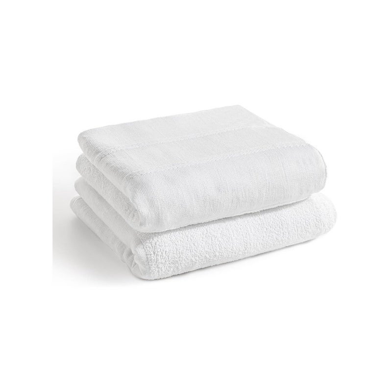 Ihram Attire for Men for Hajj and Umrah - 2-Piece Bath Towel Set - Hygienic Natural Men's Religious Clothing, White Apparel with Exceptional Softness - Image 2