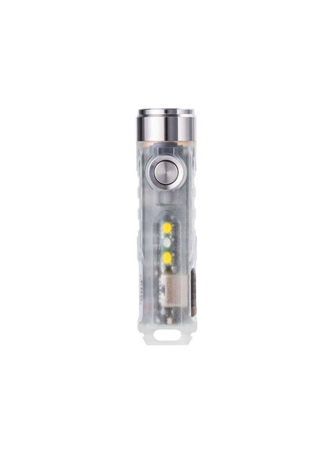 RovyVon Aurora A7 G4 Keychain Flashlight, USB C Rechargeable Max 650 High Lumen Flashlights Super Bright with EDC Small Size, 8 Mode, Glow Blue, Perfect for Gift Camping Emergencies Outdoor - Image 1