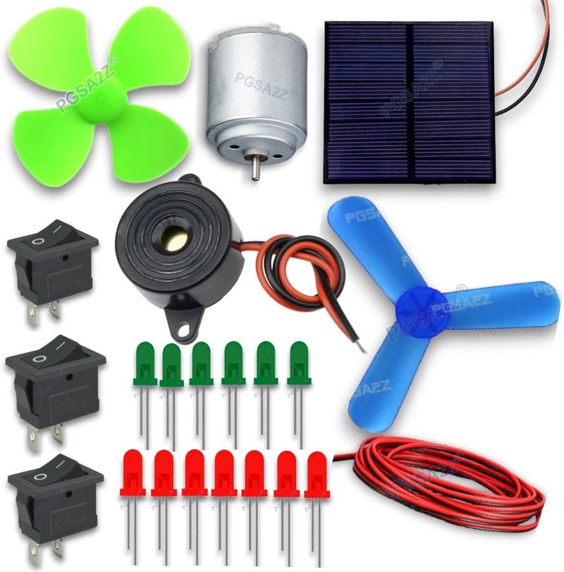 PGSA2Z School Project Solar Kit, 3 in 1 - DIY Kit for Science Project (Multicolor) - Image 1