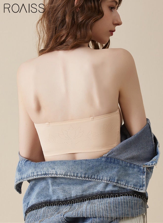 رويس حمالة صدر نسائية بدون حمالات، حمالة صدر علوية أنبوبية، خفيفة الوزن، مجمعة بدون درزات، منخفضة القطع، بدون ظهر، لفستان الزفاف، حمالة صدر هوائية غير مرئية، ملابس داخلية مريحة وناعمة، ملابس داخلية ناعمة للدفع لأعلى - Image 5