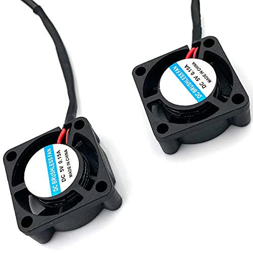 FainWan 2pcs USB 5V DC Fan 2510 Small 2 pin Cooling Cooler Computer 25mm X 10mm (25x25x10) - Image 4