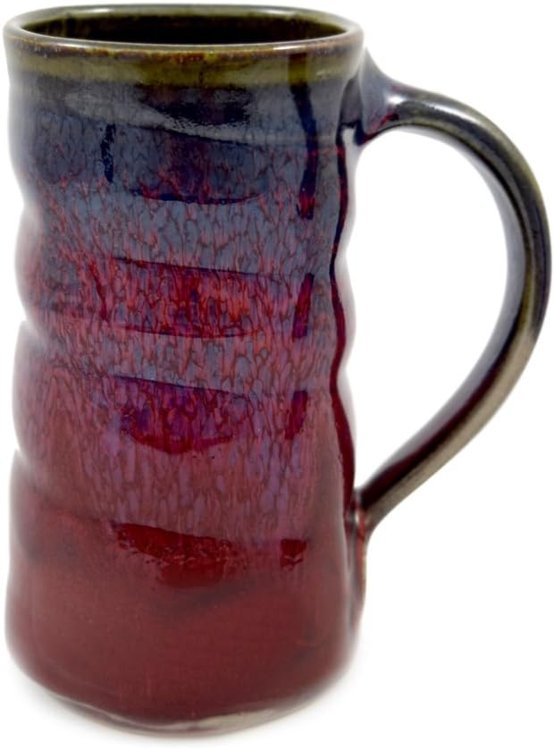 Modern Artisans Plum Perfect Spiral Stoneware Mug American Made Pottery 1416 oz - Image 1