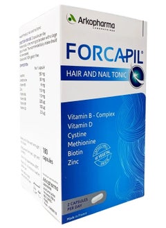 Arkopharma LABORATOIRES Forcapil Hair + Nail Tonic 180 Capsules  - Image 2