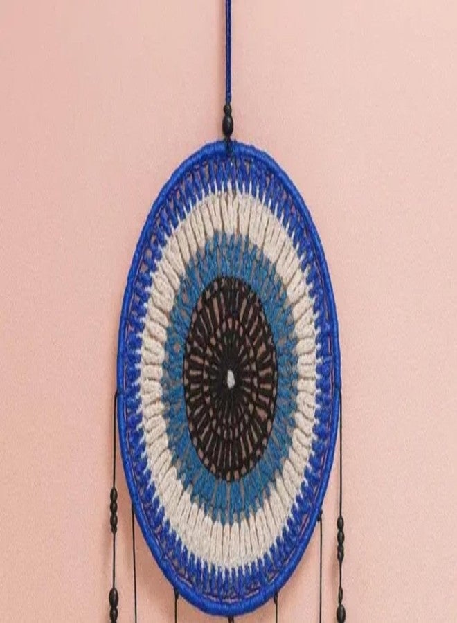 Mehruna Peacock Feather Wall Decor Dream Catcher for Bedroom, Living Room, Handicrafts Wall Hanging Items for Kids Room, Guest Room, Evil Eye Dreamcatcher Positive Energy (15Lx48Hcm) - Image 3