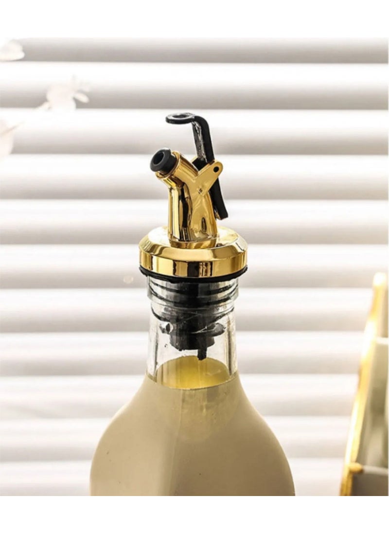 Tamu Non-Drip Oil Can Oil Can Stopper Cap Bottle End Service Apparatus 3-Piece Gold  - Image 2