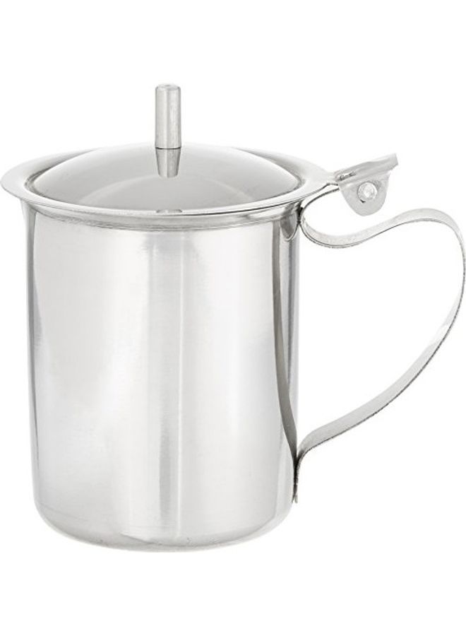Winco Stainless Steel Creamer with Cover, 10-Ounce, Medium, Metallic - Image 1
