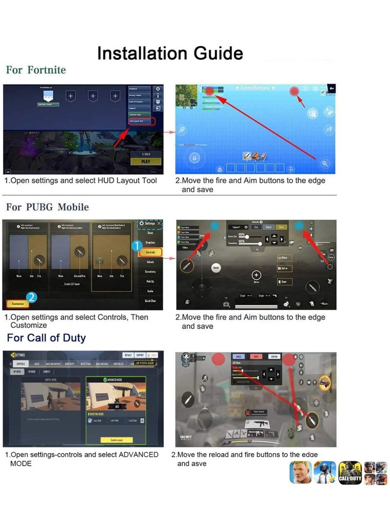 PUBG Mobile Triggers with cooling fan,PUBG Mobile Phone Game Controller with cooler for PUBG/Fortnite/Call of Duty, with Rgb Light, for Android and iOS Phone - Image 5