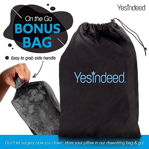 YESINDEED The Original Brazilian Butt Lift Pillow – Dr. Approved for Post Surgery Recovery Seat – BBL Foam Pillow + Cover Bag Firm Support Cushion Butt Support Technology… - Image 2