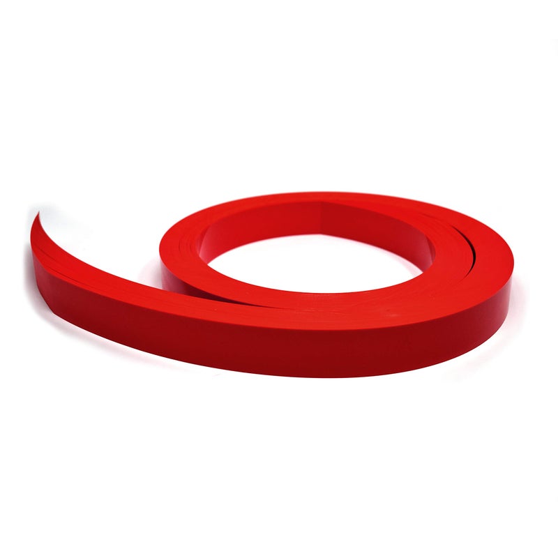 STORE FIXTURES DIRECT Decorative Gondola Shelving Pre Cut Vinyl Insert Strips 48" x 1.25" Shelf C-Channel, Red, 100 Pack - Image 1