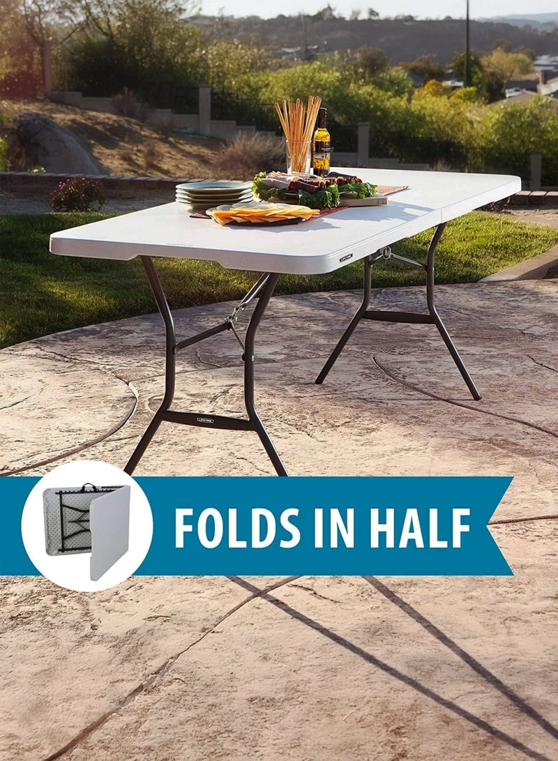 توشيونيكس طاولة قابلة للطي متينة بطول ١٨٠ سم - طاولة ألومنيوم محمولة متعددة الأغراض للنزهات والتخييم بطول ٦ أقدام، مناسبة للحدائق الخارجية والفناء والشواء والاستخدام المنزلي | سطح بلاستيكي مقاوم للماء والخدش | تصميم مدمج قابل للطي مع مقبض حمل | إطار مقاوم للصدأ، وأقدام مانعة للانزلاق، وآلية أمان بقفل الجاذبية | خفيفة الوزن ومتينة، سعة تحميل ١٥٠ كجم، مثالية لتناول الطعام والمناسبات والحفلات وخدمات الطعام | أرجل متينة مطلية بمسحوق مقاوم للتآكل | طاولة قابلة للطي موفرة للمساحة للأنشطة الداخلية والخارجية - Image 5