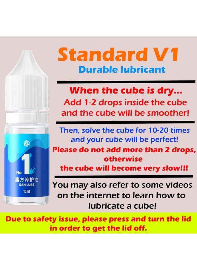 null - Gan V1 Standard Lube And Gan Speed Cube Stand Set (10Ml), Professional Gan Lubrication For Speed Cubing, Gan Speed Cube Tripod (Diamond Display Stand) - Image 1