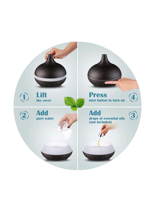 Dark Wood Grain Essential Humidifier 10W Dark Brown - Image 5
