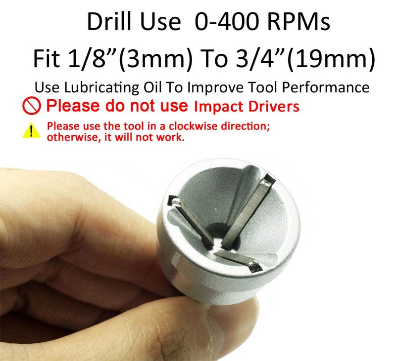 ORX PLUS TOOLS Deburring External Chamfer Tool, with HSS Blade, Deburring Drill Bit, Remove Burr Tools Quick Release Shank Fits for 1/8"-3/4"(3mm-19mm) - Image 2