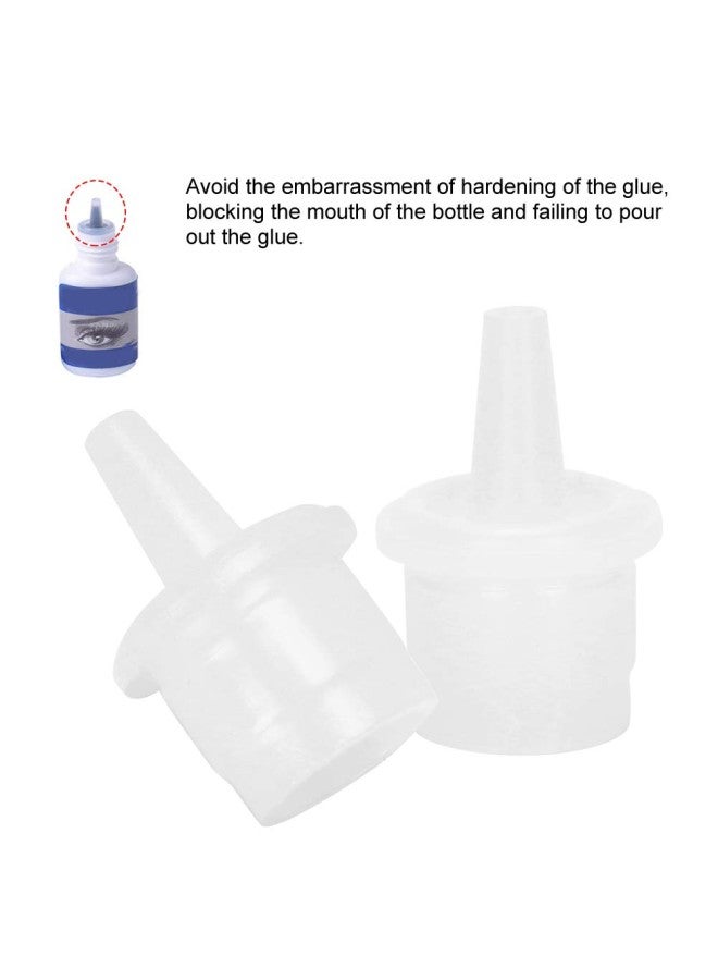 klarako 20pcs Eyelash Extension Glue Nozzle, Eyelash Glue Bottle Caps False Eyelash Grafting Adhesive Glue Bottle Plug Lash Bottle Tips for Beauty Salon Use - Image 4