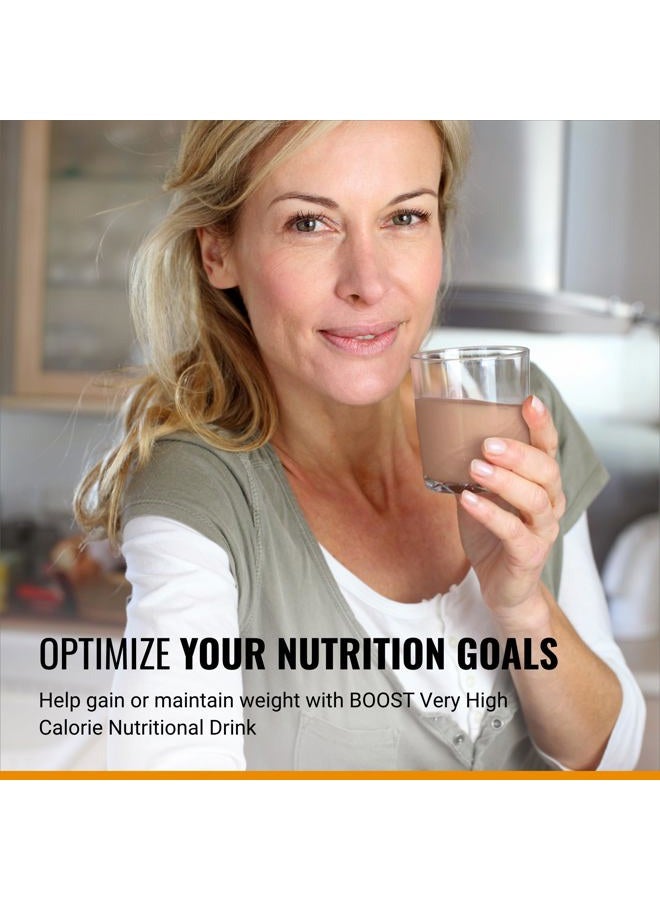 Boost Very High Calorie Nutritional Drink – Helps Weight Gain & Maintenance - 530 Calories - 26 Vitamins & Minerals - 22 g Protein - Calorie-Dense Nutritional Drink - Chocolate - 8 fl oz (Pack of 24) - Image 3
