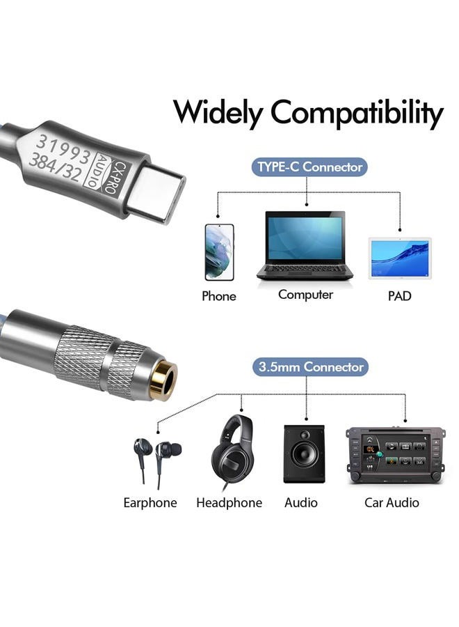Girftu محول USB C إلى 3.5 مم CX31993 سماعات أذن CX-PRO DAC مضخم صوت مع مخرج 3.5 مم متوافق مع هاتف iPhone 15 Pro Max Plus، Galaxy S23 Ultra، Pixel 7 iPad Android Windows - Image 4