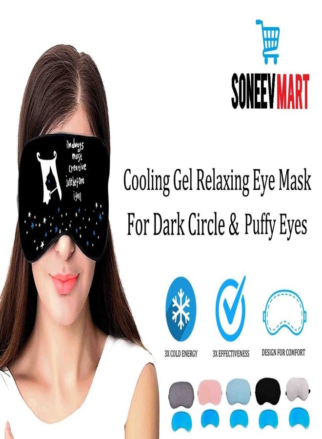 SONEEV MART قناع العين الجل الفاخر من سونييف مارت للاسترخاء المهدئ وتخفيف التوتر قابل لإعادة الاستخدام والعلاج البارد مثالي للعيون المنتفخة، والهالات السوداء، وتخفيف الصداع [عبوة من 2] - Image 3
