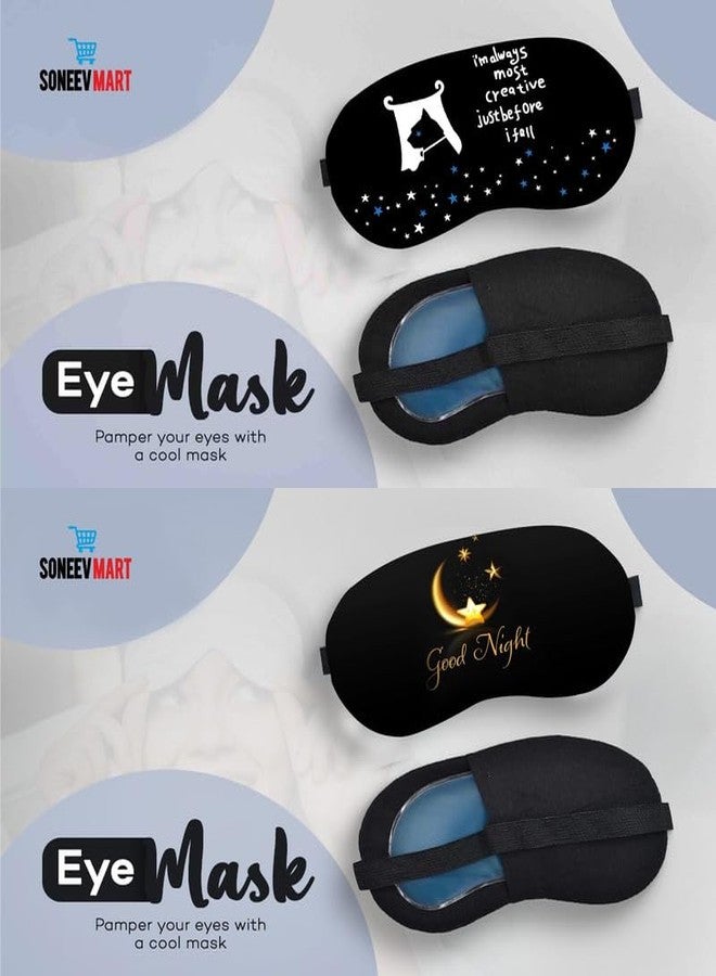 SONEEV MART قناع العين الجل الفاخر من سونييف مارت للاسترخاء المهدئ وتخفيف التوتر قابل لإعادة الاستخدام والعلاج البارد مثالي للعيون المنتفخة، والهالات السوداء، وتخفيف الصداع [عبوة من 2] - Image 2
