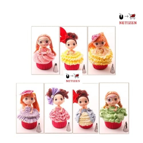 Netizen 24 pcs Stainless Steel Nozzles Set for Cake Decorating for Icing on Cakes, Cupcakes and Pastry, Cake Nozzle Set, Nozzle Set, Cake Making Set, Nozzle for Cake etc - Image 3