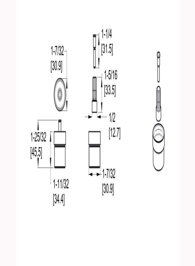 فيستر طقم تمديد حوض الاستحمام الروماني Pfister 974-3750 من 1/2 بوصة إلى 1 بوصة - Image 2