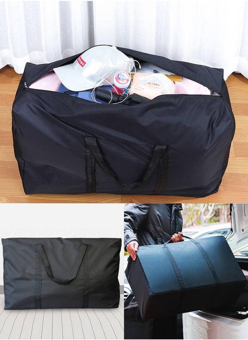HomarKet - 2 Pack Extra Large Moving Bags with Strong Zippers & Carrying Handles, Storage Bags Storage Totes for Clothes, Moving Supplies, Space Saving Oversized Storage Bag Organizer for Moving,Traveling (230L) - Image 1