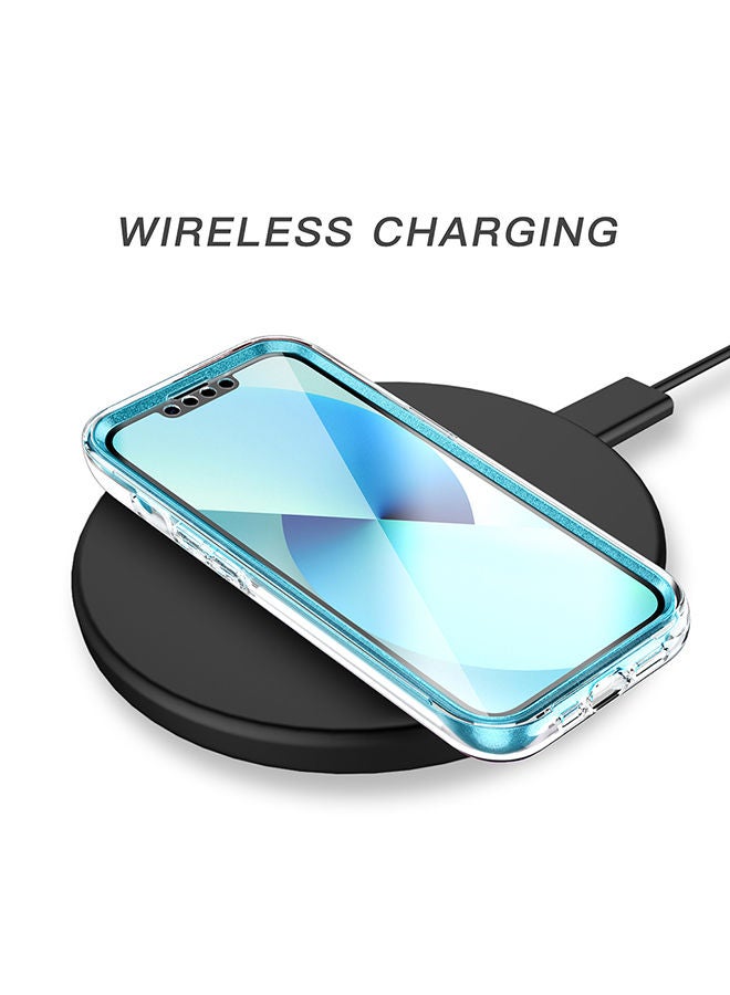 O Ozone Marble Gloss Series Cover for iPhone 13 Pro Case Full-Body Shockproof - Blue - Image 5