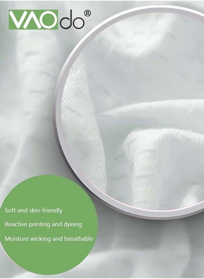 VAOdo - Men's Bathrobe Light Super Absorbent Skin-friendly Home Clothes Suitable For All Seasons Nightgown White - Image 1