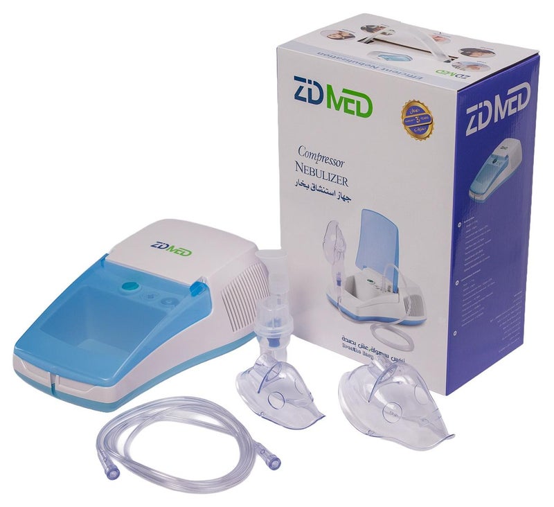 زدميد ZidMed جهاز استنشاق ضاغط – جهاز بخار منزلي مدمج وفعال للكبار والأطفال – علاج تنفسي موثوق به للربو والحساسية والمزيد – تصميم هادئ وسهل الاستخدام. - Image 1