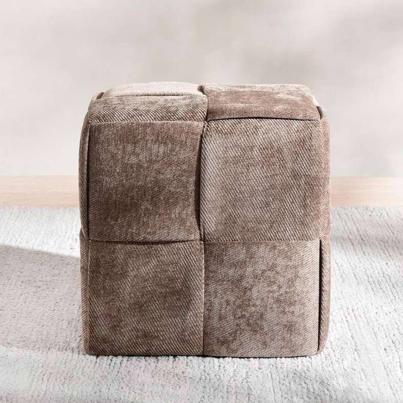 Pan Home Brown Woven Pouf for Home - Image 2