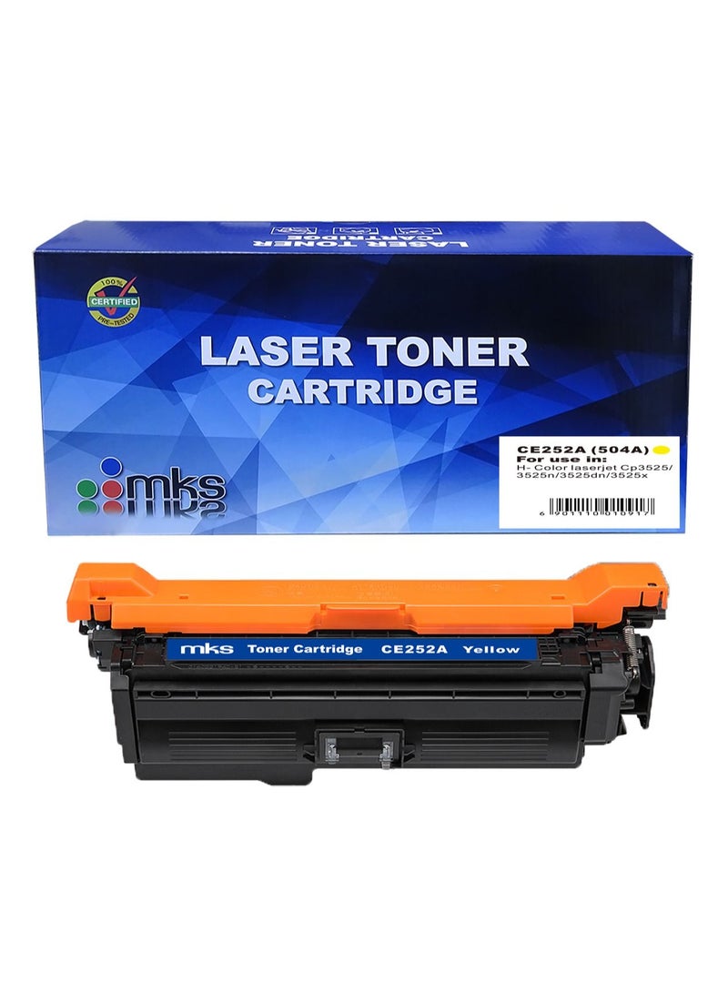 MKS Toner Cartridge CE252A  Compatible with HP Color LaserJet Pro CP3525 / CM3530 - Image 1