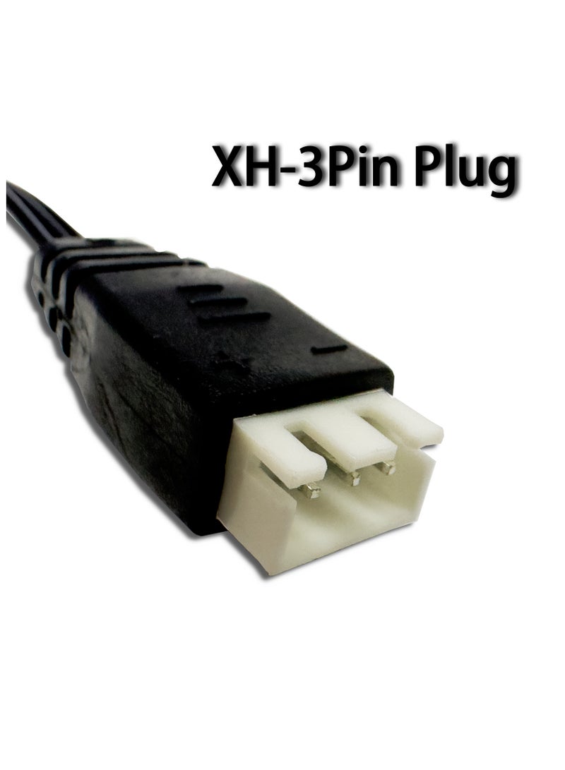 7.4V XH-3P RC Battery Charger Cable fit for Your SCX24 RC Car Truck, Gel Blaster, Splatter Ball Gun, Drone and 7.4V LiPo Li-ion Battery (2 Pieces) - Image 4
